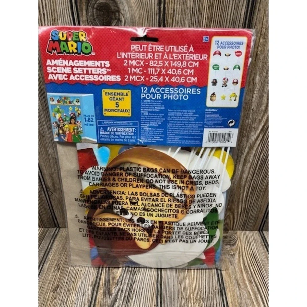 Super Mario Brothers™ Scene Setter Kit w/Props Happy Birthday Party